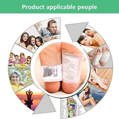 100Pads Natural Bamboo Vinegar Ginger Powder Foot Pads for Travel or Home Use