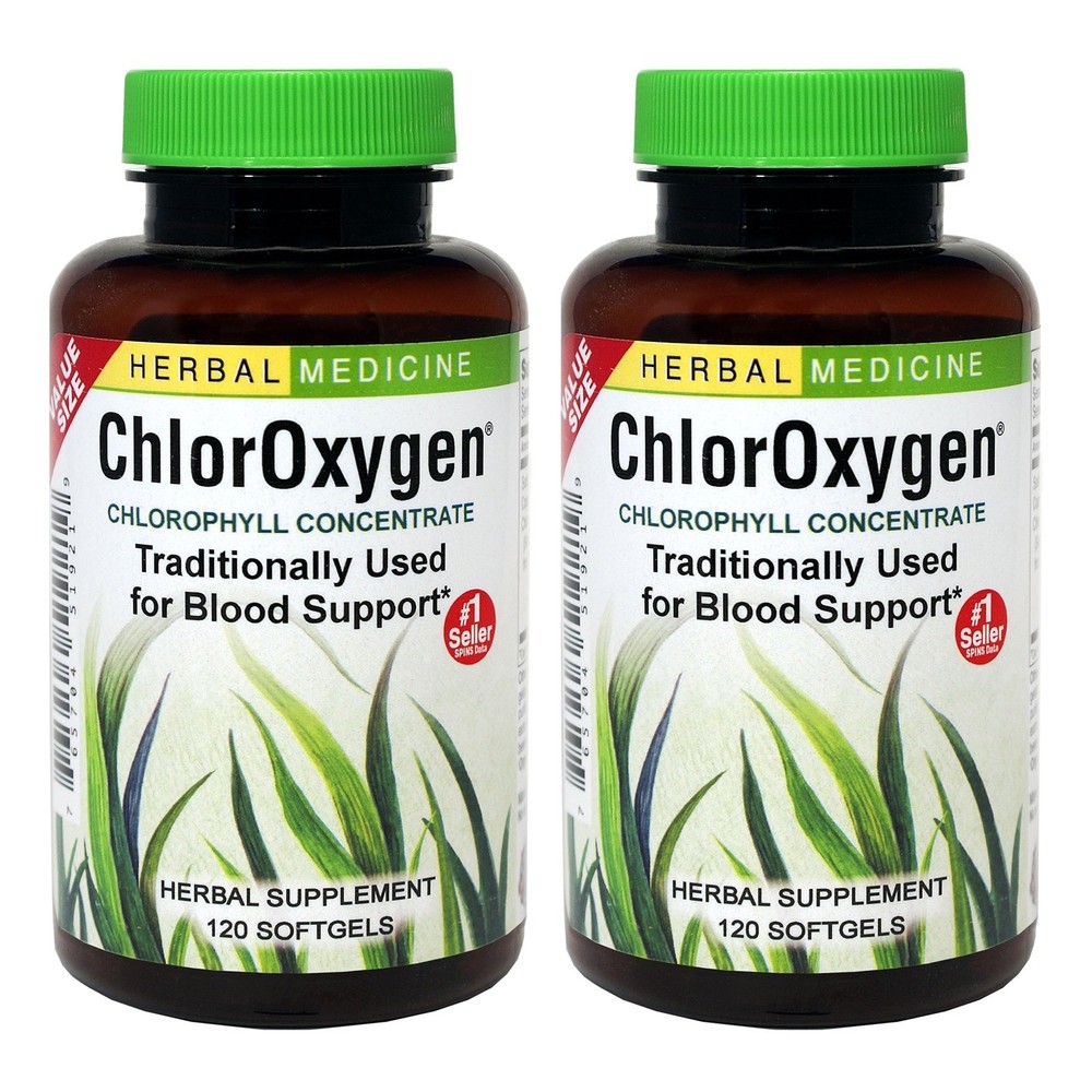 Herbs Etc. ChlorOxygen Chlorophyll Concentrate, 120 Softgels, 2 Pack