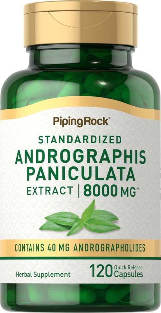 Andrographis Paniculata 8000mg | 120 Capsules | Non-GMO | by Piping Rock