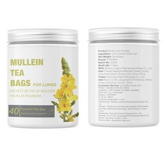 40 Bags Dried Mullein Leaf Tea for Lungs – Lung Detox Cleanse Tea for Smokers –