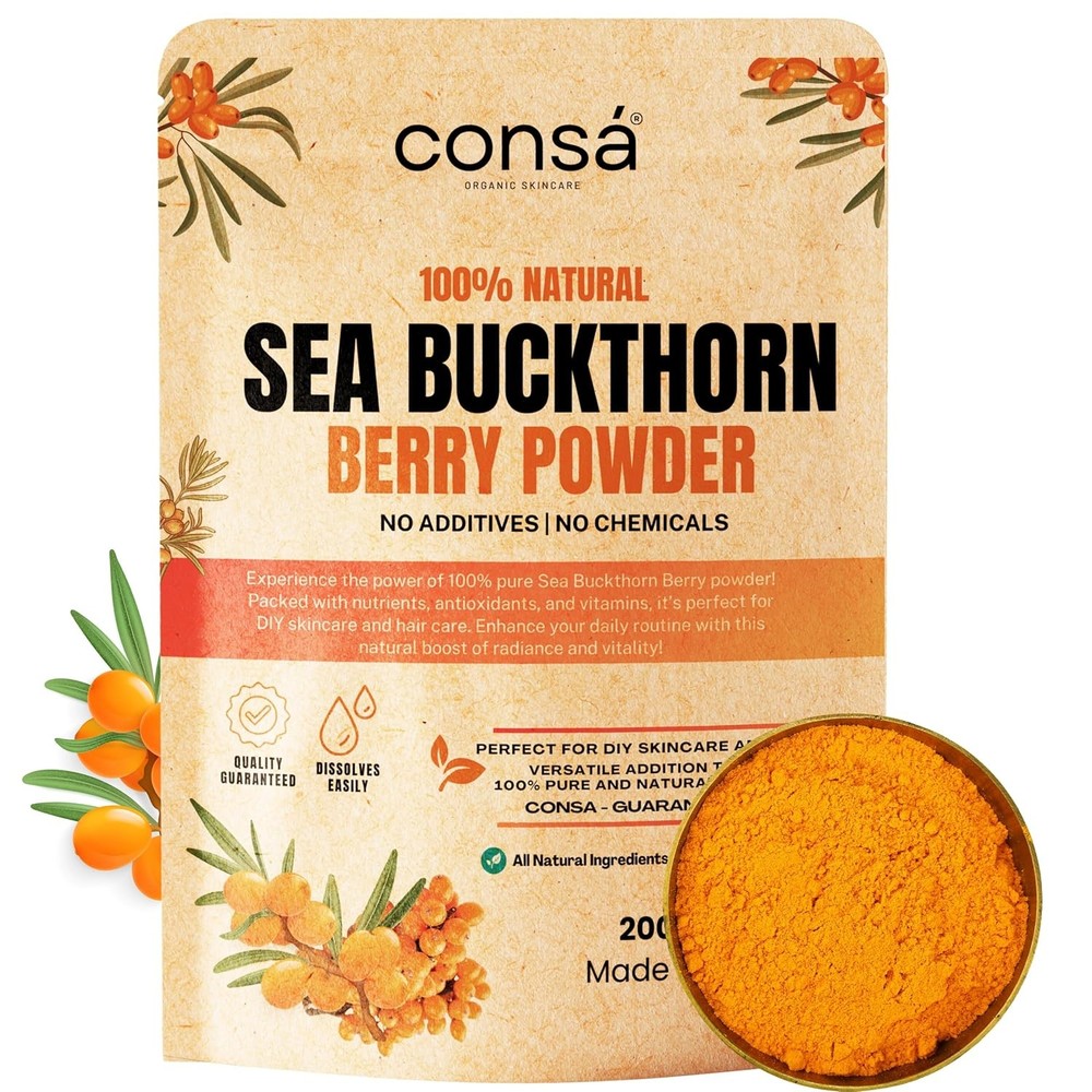 100% Pure Sea Buckthorn Berry Powder (200g)Source of Various Vitamins & Minerals