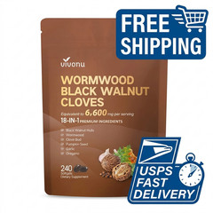 Vivonu 18-in-1 Wormwood Black Walnut Clove Gut Detox Softgels 240 Count