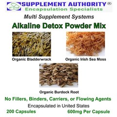 Irish Sea Moss – Bladderwrack – Burdock Root – Alkaline Detox Capsules 200ct Bag