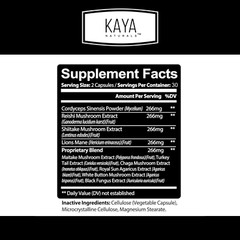 10x Mushroom Complex Supplement, Lions Mane, Reishi, Shiitake, Immune Capsule