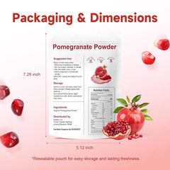 Organic Pomegranate Powder, Pure Pomegranate Juice Powder, Non GMO, Gluten Free,