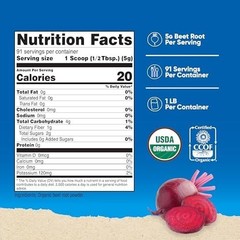 Nutricost Organic Beet Root Powder 1 LB – Vegan, Superfood, Certified USDA Organ