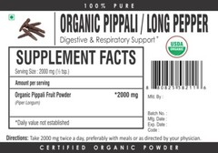 Organic Long Pepper Powder Premium Grade Pippali Piper Longum Digestive Support