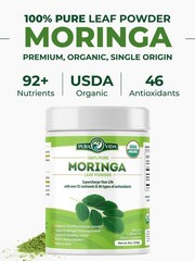 Organic Moringa Powder 100% Pure Leaf – USDA Certified, Perfect for Smoothies &