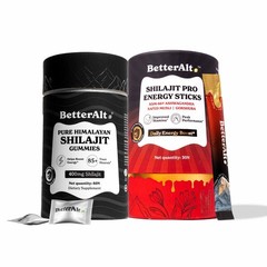 BetterAlt Ultimate Power Up Duo|Shilajit 60 Gummies+Shilajit Pro Honey 30 Sticks