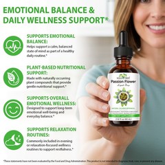 Passion Flower for Stress Relief – Calm & Mood Support – Pure Vegan Liquid Drops