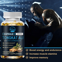 NEW TongkatAli Extract Strong 3450mg Non-GMO and Gluten FreeTestosterone Booster