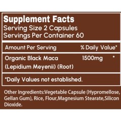 Organic Black Maca Root Powder Pure Maca for Building Endurance and Strength