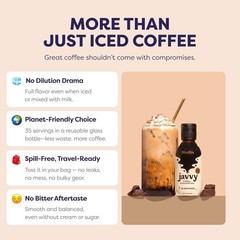 Javvy Cold Brew Coffee Concentrate Instant Coffee, Smooth Arabica Iced Coffee &