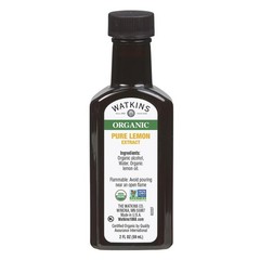 Watkins Organic Pure Lemon Extract, Non-GMO, 2 Fl Oz (Pack of 1), As Shown