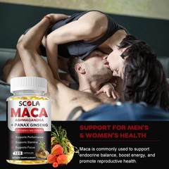 Maca Root Capsules 10000mg, Peruvian Maca Extract for Men & Women 120 Caps