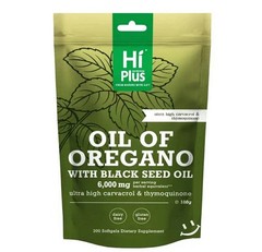 Organic Oregano Oil 6000mg 300gels Contains Carvacrol 165mg and Thymoquinone