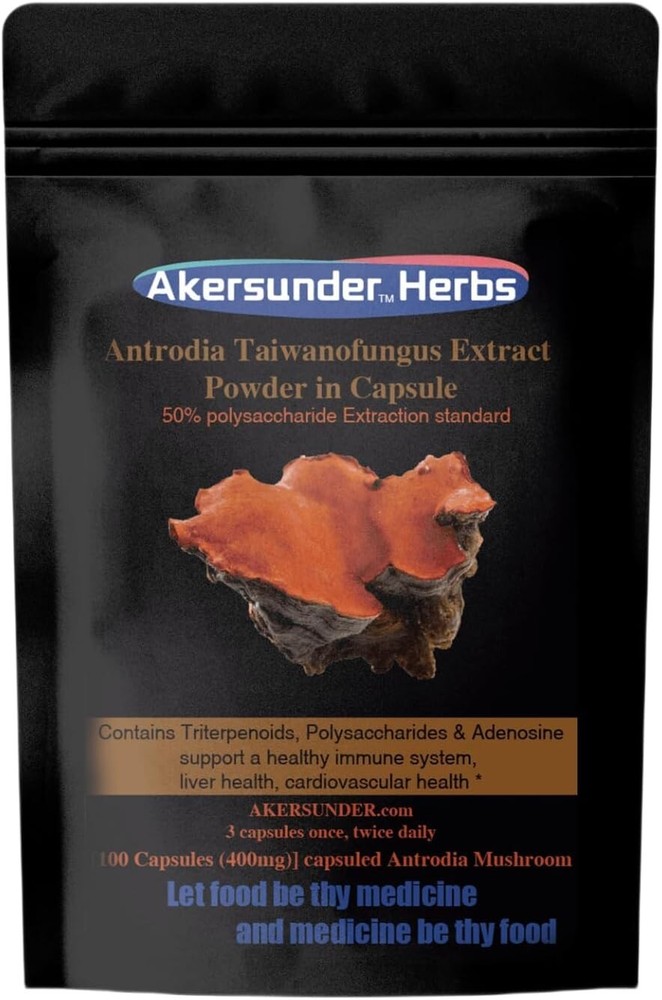 Antrodia Camphorata Mushroom Extract 100 Capsule, Taiwanofungus 50+% polyose