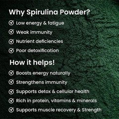 Organic Spirulina Powder (100g) | Rich in Protein, Vitamins & Minerals M154