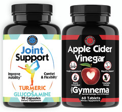 Joint Support w/ Turmeric & Glucosamine + Apple Cider Vinegar w/ Gymnema