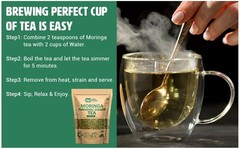 Moringa Turmeric Ginger Tea – 8 oz – Caffeine-Free Blend – Immunity & Digestion