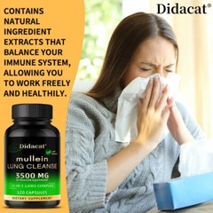 15-in-1 lung complex Mullein Extract Supplement, for Lungs Detox and Cleanse