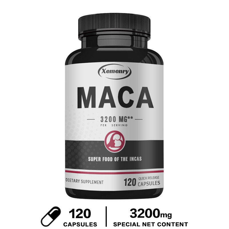 Maca Capsules 3200mg – Testosterone Boost,Endurance Enhancement,High Efficiency