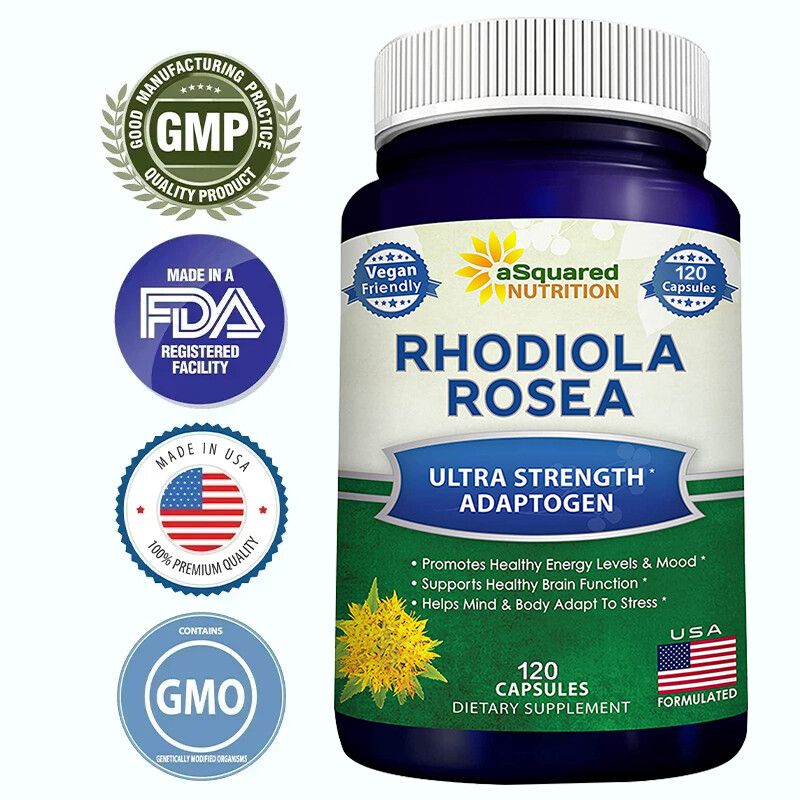 Rhodiola Rosea Stress Support & Boosts Energy | 1000mg 120 Capsules