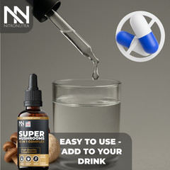 Lions Mane Cordyceps Shiitake Mushroom Drops 2oz Brain Memory Focus Energy