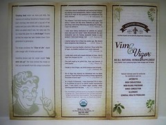 VIM & VIGOR CERTIFIED ORGANIC ALL NATURAL HERBAL DAILY HEALTH TONIC (3 – 32 OZ.)