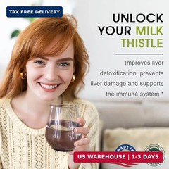 CANLIST Milk Thistle Capsules 1000mg, Potent 9:1 Extract, Liver Health Support,
