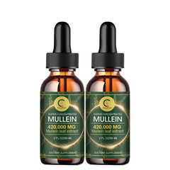 Natural Mullein Drops for Lungs, Detox and Cleanse Mullein Extract Supplement