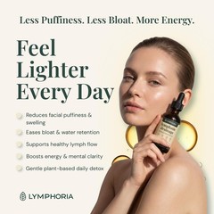 LYMPHORIA Lymphatic Drainage Drops for Bloat Relief & DePuff – Cleavers, Red …
