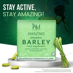 I AM Amazing Pure Organic Barley Capsule 1 Box