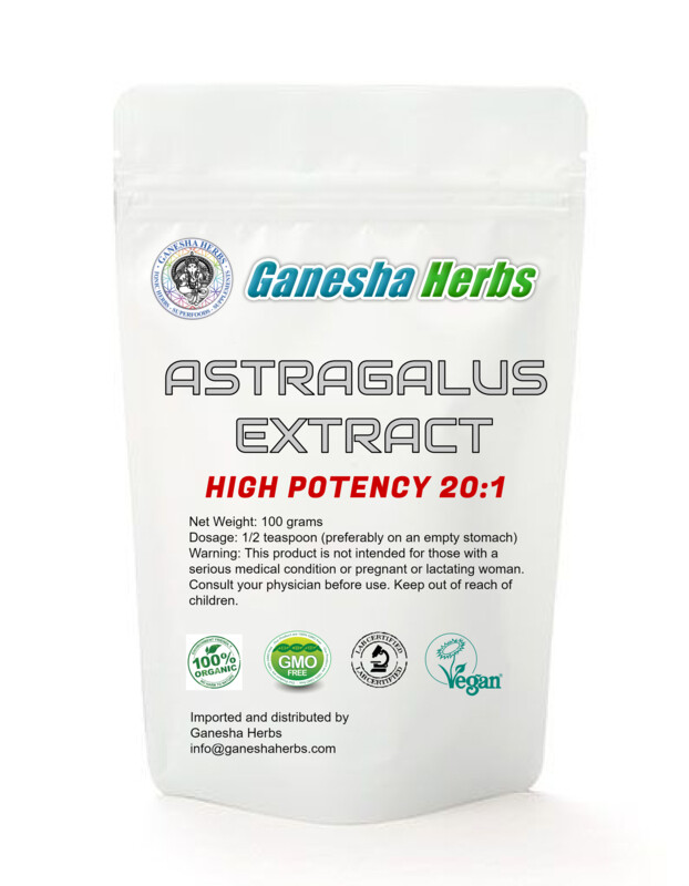 ORGANIC ASTRAGALUS ROOT HIGH POTENCY 20:1 EXTRACT POWDER BULK 7.2oz 400 SERVIN