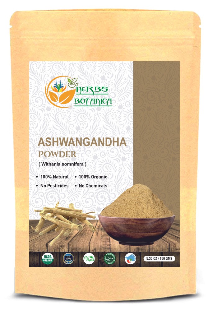 Organic Ashwagandha Root Powder Withania Somnifera Herbal Supplement 5.3oz