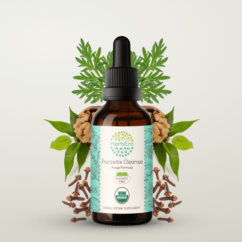 HerbEra Parasitix Cleanse Alcohol-FREE Tincture. Purge Formula