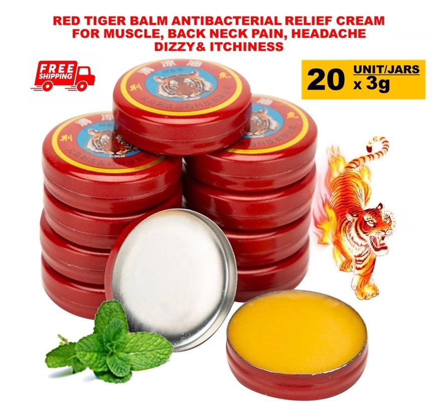 20X Tiger Balm Antibacterial Relief Cream – Muscle Back Neck Pain Headache Itchy