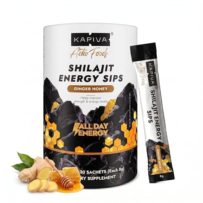 Kapiva Activ Foods Pure Shilajit Energy Sips Boosts Energy & Stamina 30 Sticks