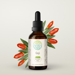 HerbEra Goji Alcohol-FREE Tincture, Organic Goji (Lucii, Lycium Barbarum)
