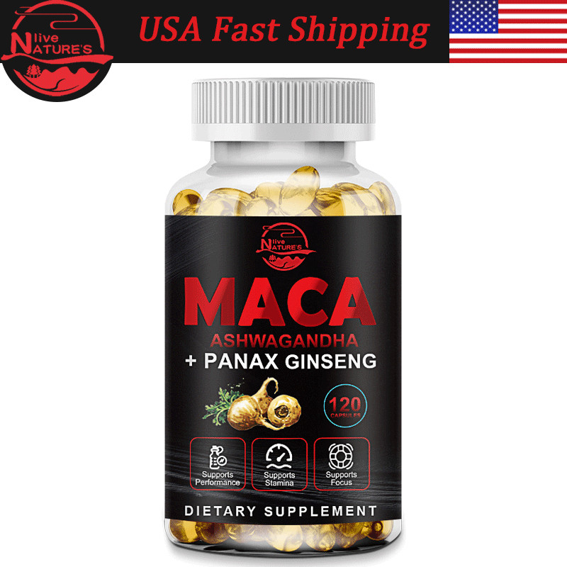 Organic Maca 10000 MG per serving 120 capsules Peruvian Maca Root Sexual Health