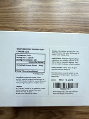 2 Boxes 3X GINST 15 1oz. Korean Ginseng Soft Capsule 3oz Total New 180 Servings