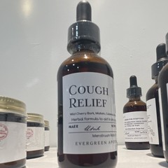 Evergreen Apothecary Herbal Tincture Cough Relief Wild Cherry Bark Mullein