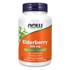 NOW FOODS Elderberry 500 mg 120 Veg Capsules
