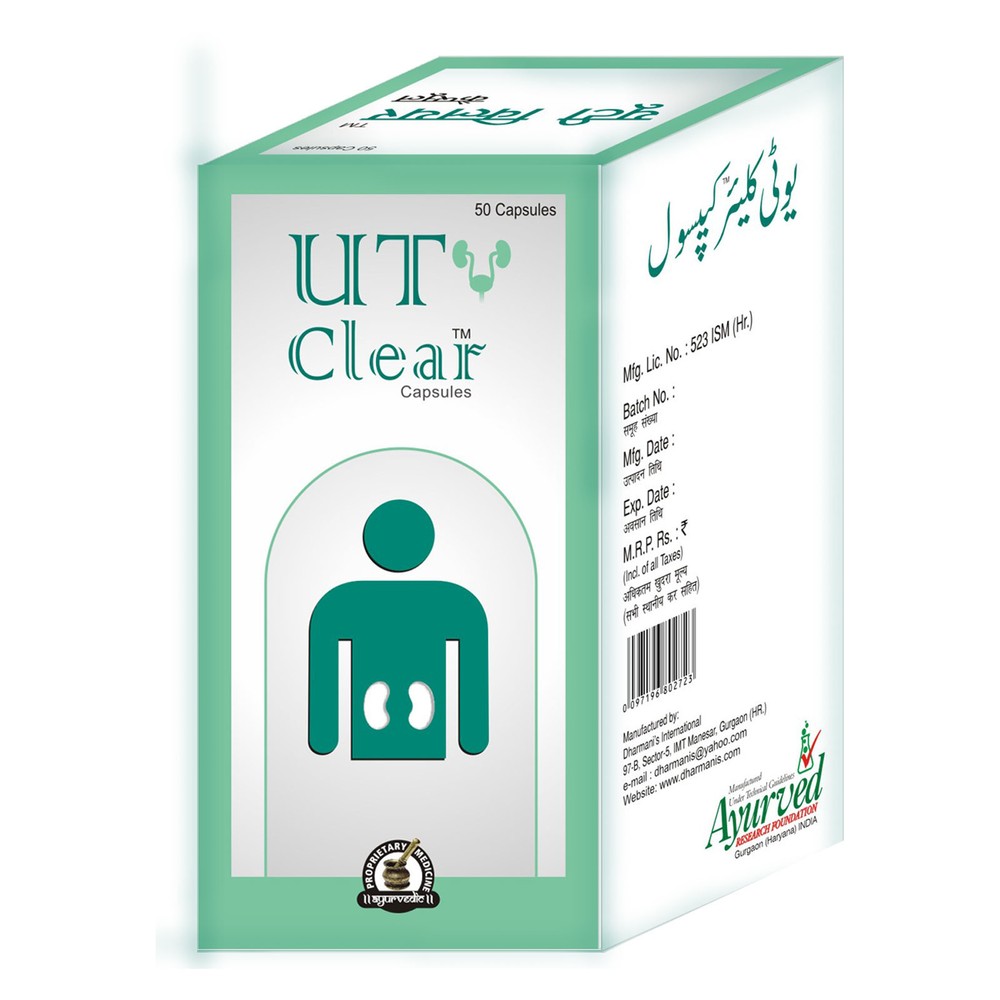 UT Clear Herbal Kidney & Urinary Tract Support Capsules Bladder Wellness 50 Caps