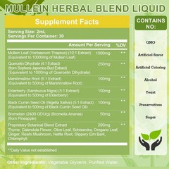 Mullein Drops for Lungs Mullein Leaf Extract for Lungs & Respiratory Immune 60ML