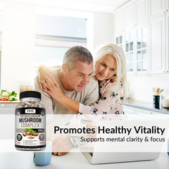 10x Mushroom Complex Supplement 180ct Lions Mane Reishi Shiitake Immune Capsule