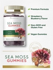 Carlyle Sea Moss Gummies | 70 Count | Strawberry 70 (Pack of 1)