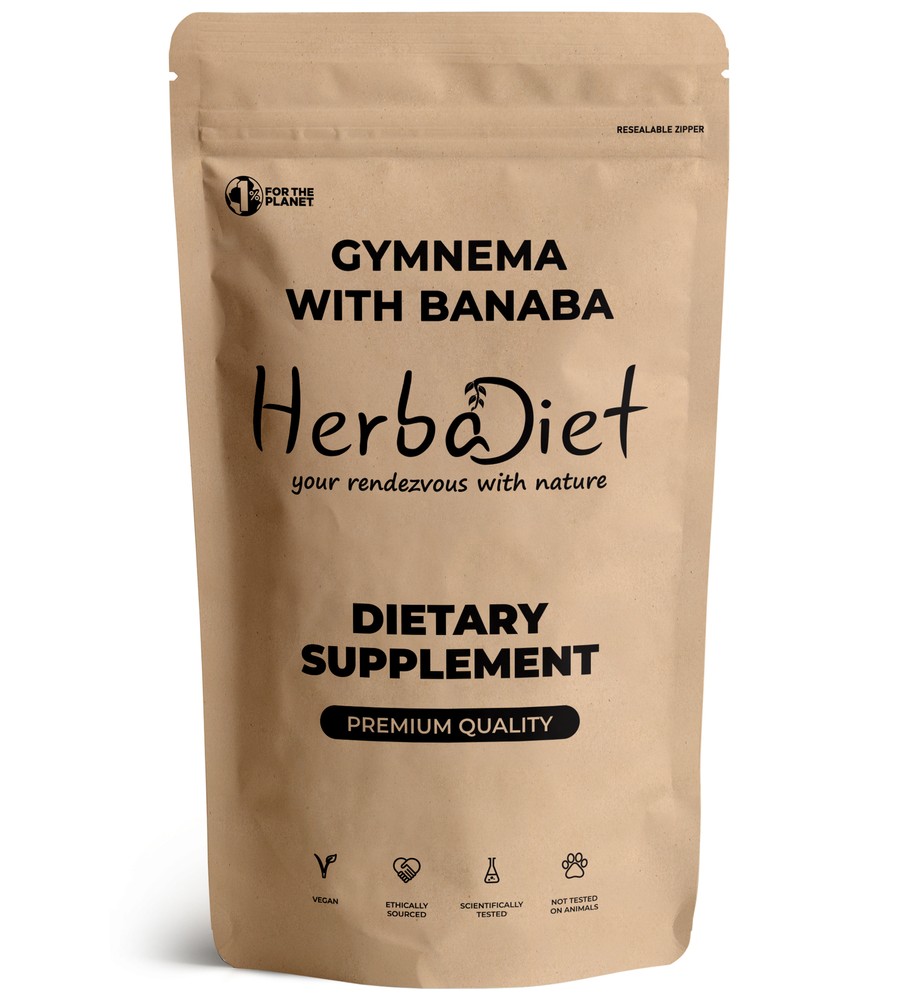 Blood Sugar Support Glucose Metabolism Powder Weight Loss w/ Gymnema & Banaba