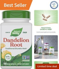 Nature’s Way Organic Dandelion Root Capsules – 100 Count Supplement