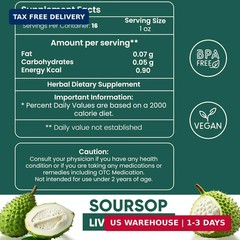 Herboganic Soursop Living Bitters for overall Health and Pack of 2 | 16 Oz